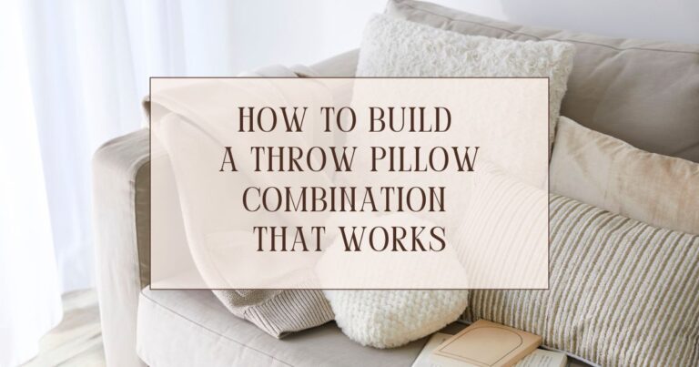 how to build a throw pillow combination