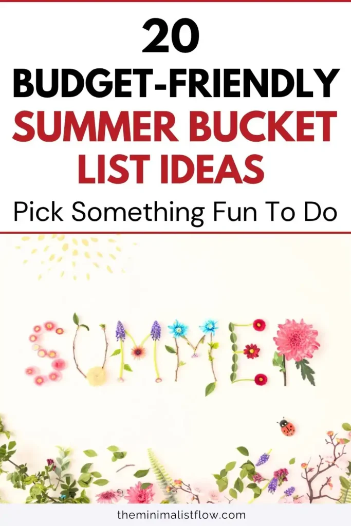 20 budget-friendly summer bucket list ideas