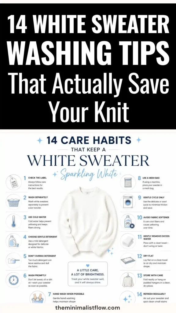 How to Keep a White Sweater Outfit White: 14 Care Habits