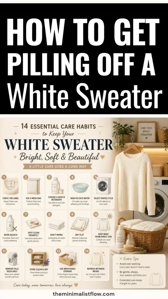 How to Keep a White Sweater Outfit White: 14 Care Habits
