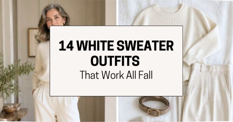 14 White Sweater Outfit Ideas for a Simple Fall Capsule Wardrobe