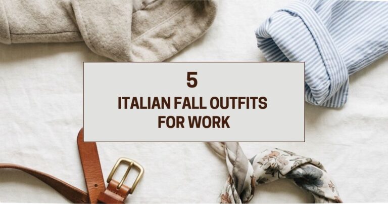 5 Italian Fall Outfits for Work You Can Copy Tomorrow Morning